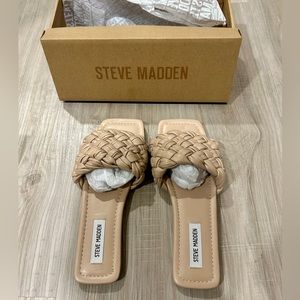 Steve Madden Nude Braided Sandal 8.5